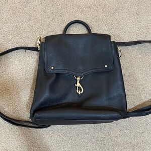 Rebecca Minkoff Black Convertible Backpack Sleek Design
